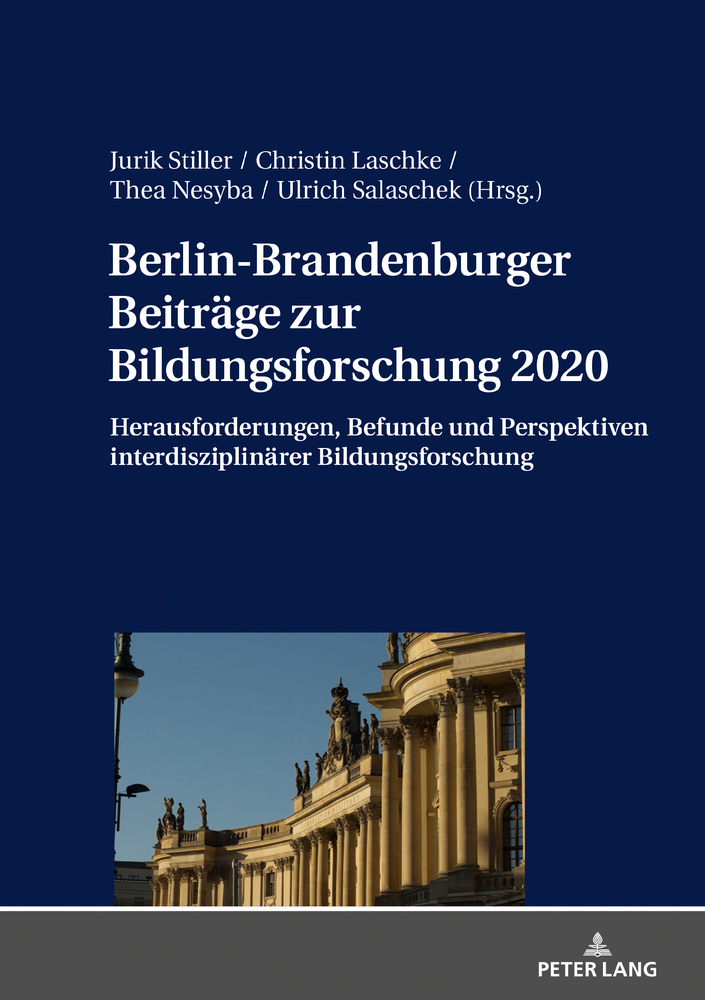 Cover des Tagungsbandes Berlin-Brandenburger Beiträge zur Bildungsforschung