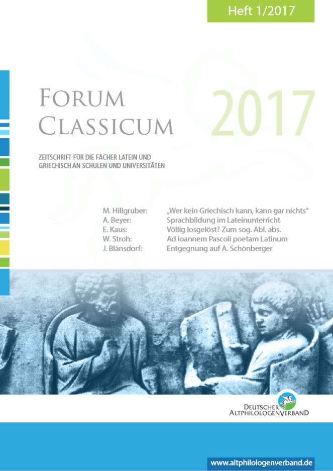 Cover des Forum Classicum